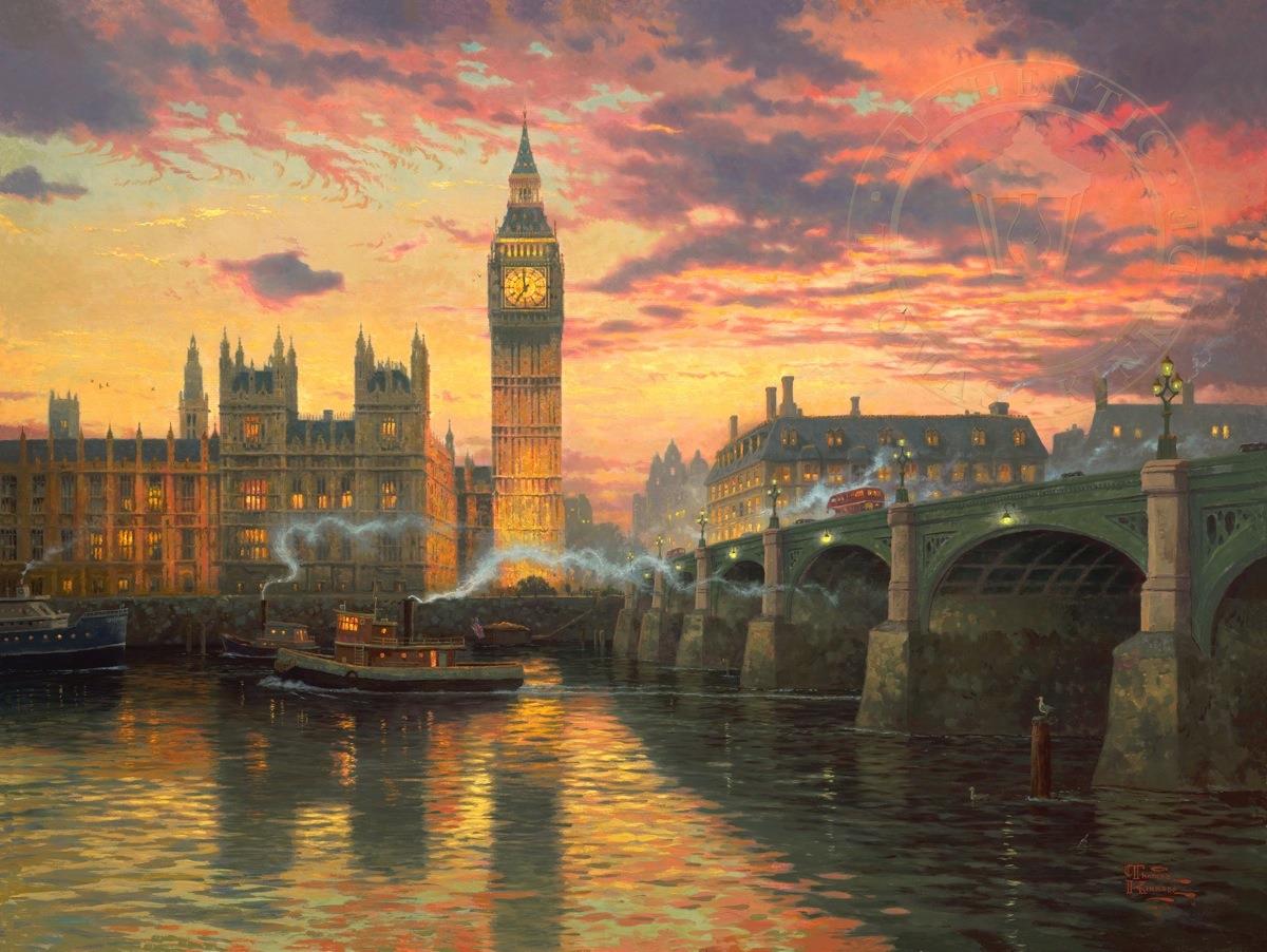 London Thomas Kinkade Oil Paintings
